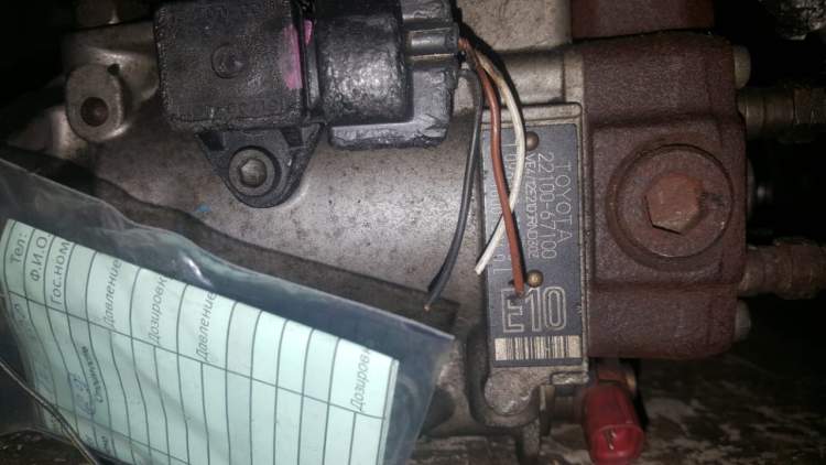 тнвд 22100-67100 на 1KZTE TOYOTA HILUX SURF KZN185 (тойота хайлюкс сурф)