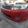 ноускат 1nz-fe на TOYOTA COROLLA FIELDER nze124 (Тойота  Королла  Филдер)  красный